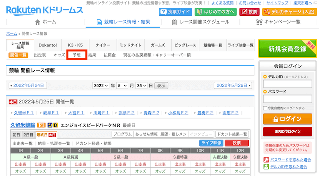 Kドリームスの予想の見方_2