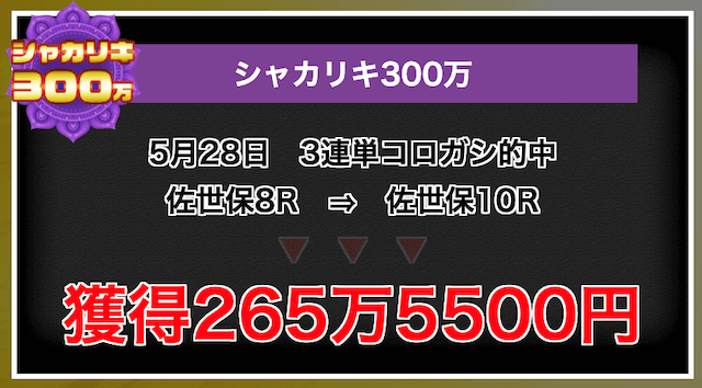 シャカリキライダー_的中実績1