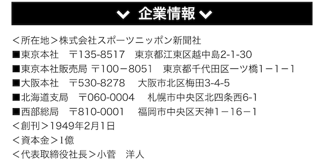 スポニチ競輪の運営会社について