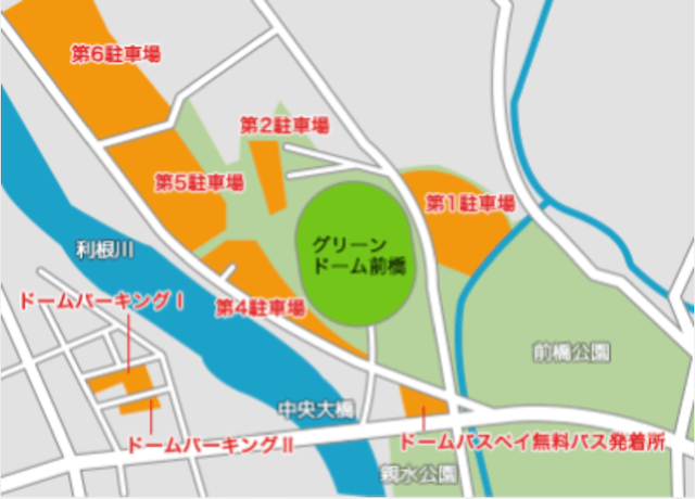 前橋競輪場_無理料駐車場地図