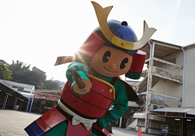 小田原競輪場のマスコットキャラクター「輪太郎くん」