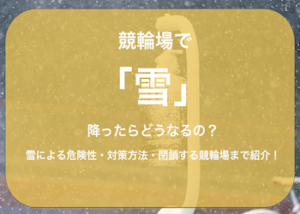 競輪場で雪が降ったら中止？開催中の対処・バンクの雪対策まで徹底網羅！画像