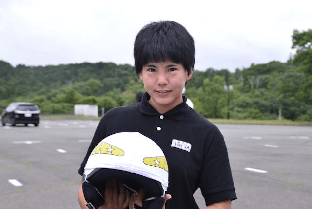 日野未来選手の競輪学校の写真