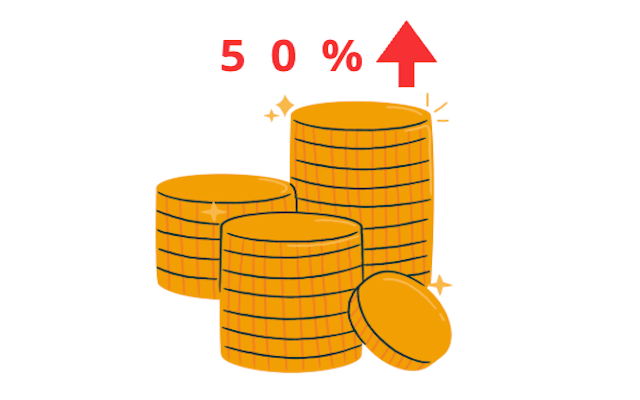 投資金50%以上