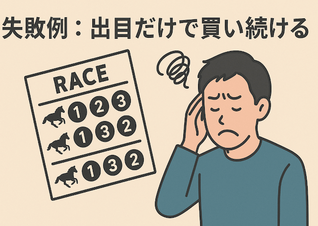 失敗例①:出目だけで買い続ける