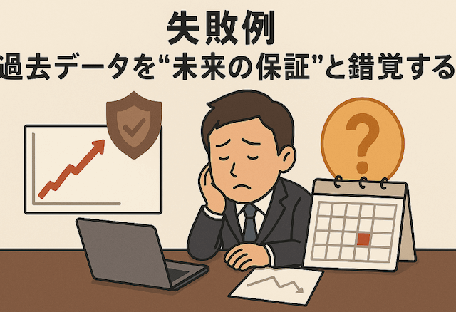 失敗例④:過去データを“未来の保証”と錯覚する